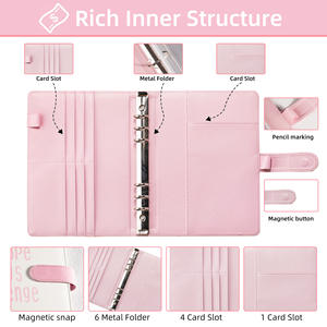 Couples Offre Spéciale 100 jours pour sauver le défi <span class=keywords><strong>Livre</strong></span> d'épargne à feuilles mobiles avec couverture rigide en PU personnalisable - Product Image 5