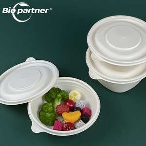 AB6 grand bol à thé jetable pour dessert, soupe, salade de riz, smoothie à emporter, <span class=keywords><strong>avec</strong></span> couvercle - Product Image 3