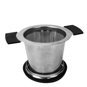 ที่กรองชาสเตนเลสสตีล,รูปทรงตะกร้าเครื่องชงชาพร้อมด้ามจับซิลิโคน - Product Image 6