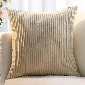 Amity mềm rắn vải to sợi vuông ném gối bao gồm sọc nhung kẻ đệm bao gồm trang trí nhà cho sofa đi văng