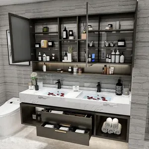 高品质防水家用现代浴室化妆镜浴室柜和梳妆台