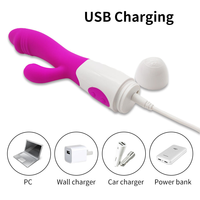 Vibrador Conejo con Doble Motor para Estimulación del Punto G y Clítoris, de Silicona, Impermeable, Recargable, con Múltiples Velocidades, Juguete Sexual para Adultos para Mujeres