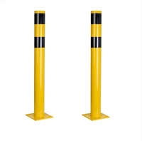 Barreras de Tráfico de Alta Calidad de Acero Anticolisión, Amarillo+Negro, Personalizables, Duraderas, para Estacionamientos, Barreras de Seguridad para Esquinas