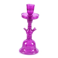 Vente en gros de charbon de bois pour narguilé en verre Ensemble de narguilé à LED avec technique de miroir avec logo personnalisé de haute qualité