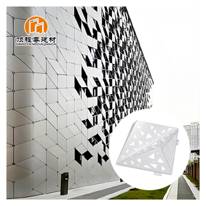 Design moderno edificio facciata in metallo 3D sistema di rivestimento in alluminio intagliato 3D pannelli di rivestimento murale per museo - Product Image 1
