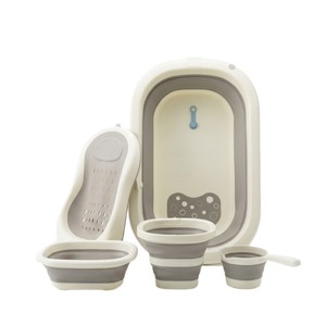 Bañera Plegable para Bebés, Tamaño Grande, Portátil, de Plástico, para Recién Nacidos y Niños Pequeños de 0 a 12 Meses, Juego de Bañera Multifuncional - Product Image 2