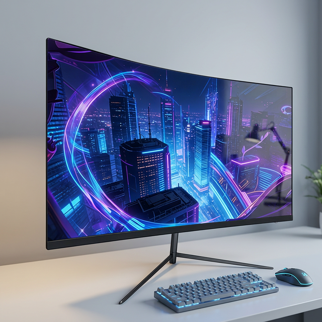 Customized Curved Screen 240hz 4k Monitors Ultrawide LCD Monitor Desktop 24 27 32 34 Inch Oled Desktop Monitor Gaming