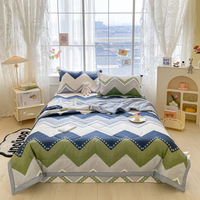 Imprimé léger couette Polyester lin qualité lin linge de maison drap de lit belle soie Satin Polyester ensemble de literie pour les filles