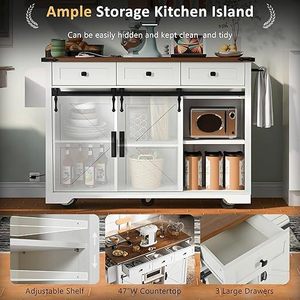 Carrito de cocina multifuncional transfronterizo para apartamentos pequeños, carrito de comedor doméstico con ruedas, encimera tipo isla, para hotel - Product Image 3