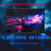Moniteur portable OLED 16 pouces 3.2K/4K 120Hz/60Hz pour ordinateur portable, écran étendu pour PS5 et Switch