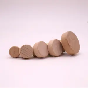 Tapones de corcho Natural con tapa de madera sintética, tapón de microgranulado personalizado, corcho sintético para botella de vino