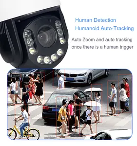Zwei-Wege-Audio menschliche Erkennung IR Farbe Nacht 5 MP 20 X Optical Zoom Geschwindigkeit Kuppel CCTV PTZ IP-Kamera mit HIK POE NVR kompatibel