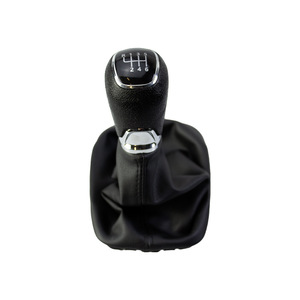 Pommeau de levier de vitesse en cuir pour Skoda Octavia A7 MK3, 5 ou 6 vitesses, design ergonomique, noir - Product Image 3