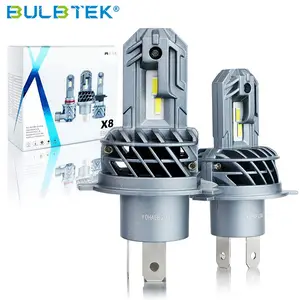 BULBTEK X8 H4 רכב led פנס חדש led h4 פנס 12 חודשים אחריות חדש סגנון led פנס h4 הנורה