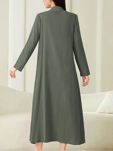 2025 Dubai Robe mujer hasta el suelo vestido saudí estilo pavo Color sólido dos piezas Simple moda elemento Sexy - Product Image 5