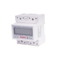 DDM100SCF 230V 50Hz 10-100A connexion directe Monophasé Modbus rtu LCD Din Rail multi tarif Compteur d'énergie