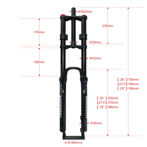 ส้อมจักรยานไหล่คู่ที่ดีที่สุด26/27ปล่อยอย่างรวดเร็ว5/29นิ้วจักรยานเสือภูเขาส้อมดาวน์ฮิลล์ด้านหน้า MTB ช่วงล่าง - Product Image 2