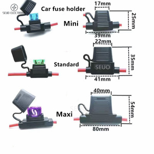 F114-C Auto Auto 12 AWG 12VDC Medium Standard Blade Sicherungs halter Wasserdichte Abdeckung Inline-Sicherungs halter für Auto LKW Marine - Product Image 1