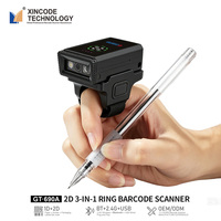 Escáner de Código de Barras Inalámbrico Xincode 1D 2D 2.4G, Mini Escáner de Anillo, Lector de Códigos QR Portátil, Escáner de Bolsillo X-690A