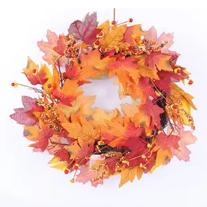 Wholesale Artificial Harvest Decoration Harvest Wreath Fall Wreath For Festival Holiday Decor