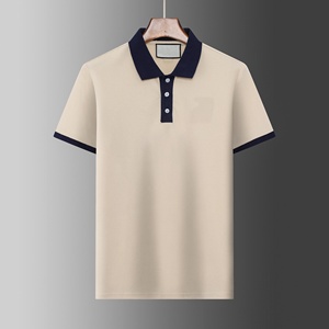 Polo de golf vintage Gucci pour homme, coupe ajustée, 100 % coton, respirant, style décontracté, marque de luxe, été. - Product Image 1