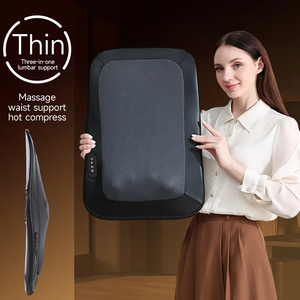 Shiatsu <span class=keywords><strong>Back</strong></span> <span class=keywords><strong>Massager</strong></span> com Massagem Percussão Calor Massagem Costas Sem Fio para Alívio da Dor Tecido Profundo 4D Massagem Amassar - Product Image 2