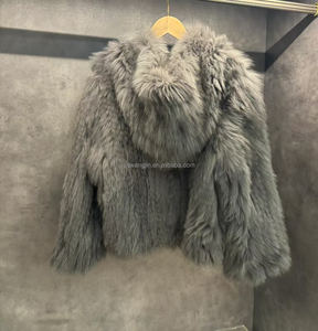 <span class=keywords><strong>Abrigo</strong></span> de Piel Sintética Grueso y Cálido de Moda para Mujer, Venta al por Mayor del Fabricante, Camisa a Medida de Piel de Zorro Auténtica, Superventas - Product Image 3