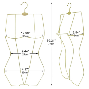 <span class=keywords><strong>Cintre</strong></span> en métal doré LINDON pour maillots de bain et <span class=keywords><strong>lingerie</strong></span>, forme filaire - Product Image 5