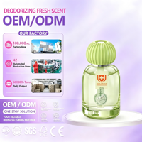 Désodorisants pour voiture avec logo personnalisé, parfum désodorisant, flacon rond de 50 ml, diffusion de parfum intense
