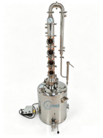 LENO Alat Penyulingan Minuman Keras Mikro Kolom Alembic SS304 T2 Copper Pot Still 50L 100L 200L Penyuling Alkohol Rumahan