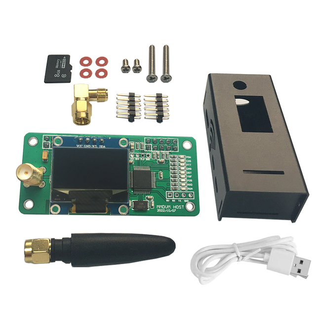 Dikkod MMDVM Digital Voice Modem Hat V1.5.2 Raspberry Pi DMR DSTAR YSF P25 NXDN Aluminum Case Screen WiFi 5V Portable Radio