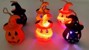 Decoración de Árbol de Halloween con Luces LED Intermitentes, Linterna Aterradora, Linternas de <span class=keywords><strong>Calabaza</strong></span> de Doble Color, Decoración para Fiestas de Halloween - Product Image 6