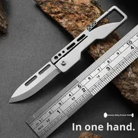 Couteau de poche miniature en alliage de titane, couteau pliant EDC pour la défense personnelle, portable, déballage en Chine