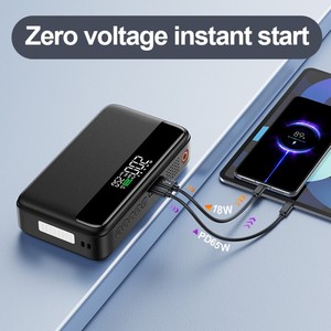 10000mAh 2000A numérique batterie de <span class=keywords><strong>voiture</strong></span> Booster 12V gaz Diesel saut démarreur 150psi compresseur d'air Portable pneu gonfleur pompe - Product Image 2