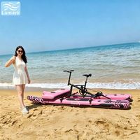 Bateau à moteur plat à cadre en aluminium pour une personne avec plateforme flottante avant, idéal pour la navigation fluviale, portable, de Chine, Lumark