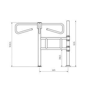 Barrière de sécurité en acier inoxydable, portail pivotant rotatif, tourniquet mécanique manuel de hauteur moyenne pour supermarché - Product Image 5