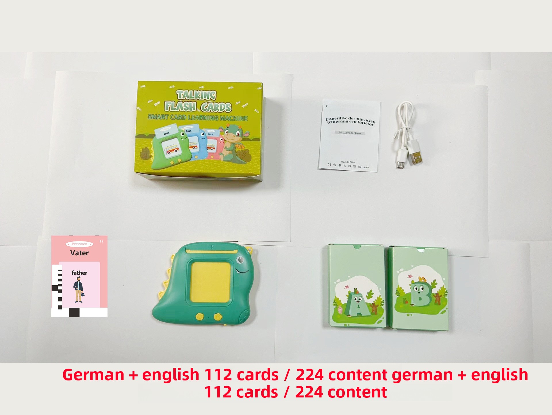 Cartes Little Dinosaur112  224 contenus + Allemand