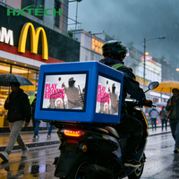 Boîtes de livraison numériques LED IP65 4G WIFI, boîtes arrière de moto LED, affichage publicitaire LED, boîtes de livraison de nourriture à emporter