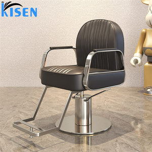 Fauteuil pivotant élévateur Kisen pour salon de beauté, mobilier de salon moderne, style luxueux, chaise de barbier, chaises de coiffure design - Product Image 6