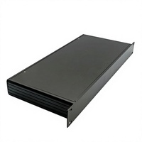 Casing Rak 1U 19-Inci Standar, Baja Canai Dingin 1.5mm untuk Chassis Server Jaringan, Proyek Elektronik Kustom OEM/ODM