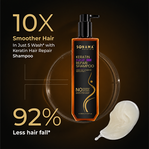 Sonama Naturals Keratin Damage Repair <b>Shampoo</b> | Repairs Damaged Hair | Strengthens & Smoothens | Reduces Frizz & Breakage | - Product Image 5