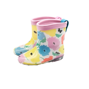 Custom Hot <b>Baby</b> Boys Girls Waterproof Midi <b>Rain</b> Shoes Anti-slip Toddlers Transparent Welly PVC Summer Autumn Cotton Lining - Product Image 1
