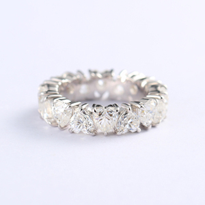 MaiYi Verlovingsring met diamant, witgouden band, gouden trouwringen, diamanten band, paarring, 9K 10K 14K 18K witgouden trouwband - Product Image 4