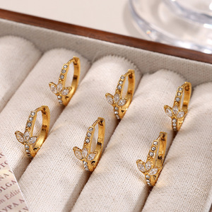 ต่างหูแบบหนีบ ชุบทอง ประดับเพชรซิร์คอนรูปดาว ดีไซน์เก๋สำหรับกระดูกอ่อนหู - Product Image 3