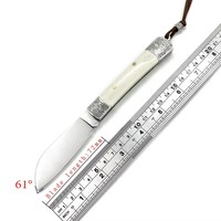 Offre Exceptionnelle : Couteau de Poche Portable 7,55 pouces avec Lame Miroir, Petit Couteau Pliant, Coupe-Lettres avec Cordon – Idéal pour les Cadeaux d'Extérieur