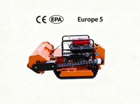 Tondeuse à gazon chenillée télécommandée diesel à couple élevé, gyrobroyeur tout-terrain pour vergers, parcs, forêts et chemins boueux