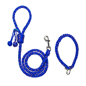 Correa de Nailon Trenzado Rosa Turquesa para Perros Medianos, Diseño Manos Libres, Reflectante, Estilo Simple - Product Image 2