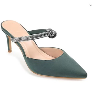 New Women's Elegant Fashion Heeled Sandals Pointed <b>Toe</b> <b>Closed</b> <b>Toe</b> Slingback With Rhinestone Thin <b>Heel</b> for Party Wedding Office - Product Image 3