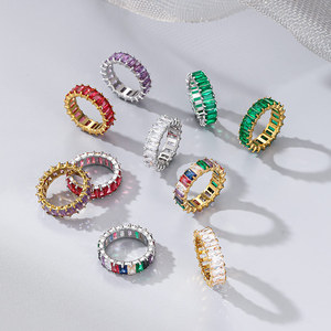 Segeln New Light Luxus Minderheit Bunte Persönlichkeit Mode Geometrische Diamant Ring Schmuck - Product Image 1