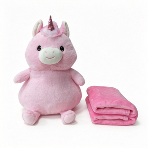 Peluche de unicornio personalizado, peluche de unicornio, peluche de unicornio rosa, juego de manta de unicornio - Product Image 1
